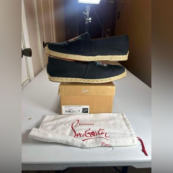 Christian Louboutin Sparrow Birds 'Mom & Dad' Tattoo Patch Espadrille 45 / US 12 - Picture 7 of 12